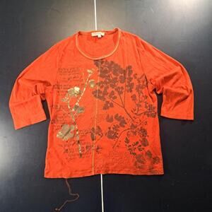 Scott Women's Orange and Red Blouse